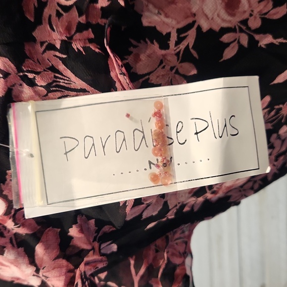 NWT Paradise NY Women's Lined Floral Maxi Dress sz 2X - Picture 7 of 8